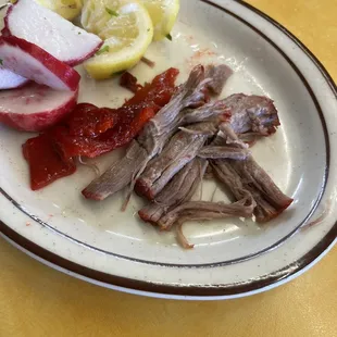 Carnitas and Cuerito Sampler.
