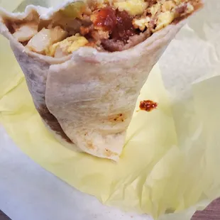 Bacon burrito