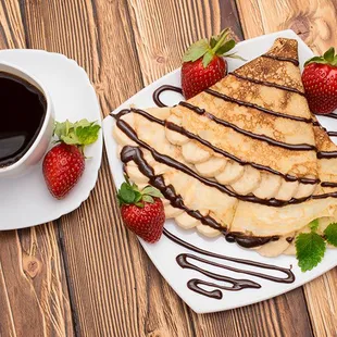 Rico Café con una crepa , buenísima
