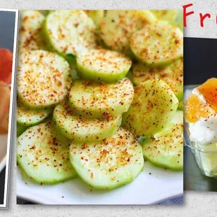 Cucumber with the chili powder