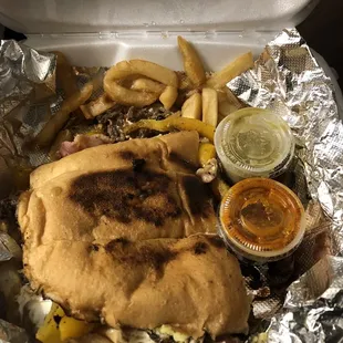 Alambre Sandwich w/fries (sort of)..: