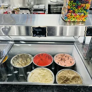 a variety of ice creams