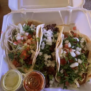 Some of the great tacos! The menu is huge!