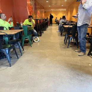 Ore from entrance to the long/back seating area