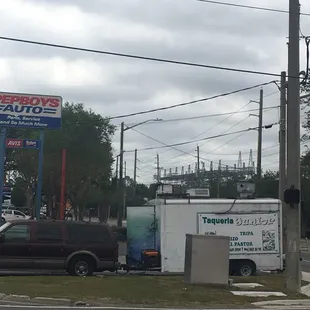 Taqueria Junior food truck. He was not open yet, so we went next door.