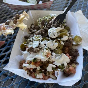 Asada nachos