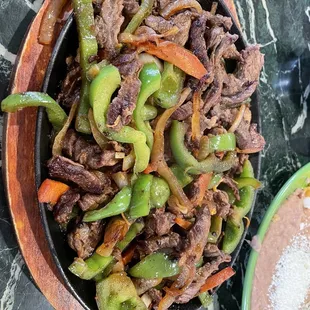 Steak fajitas