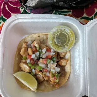 Single chicken taco- $4