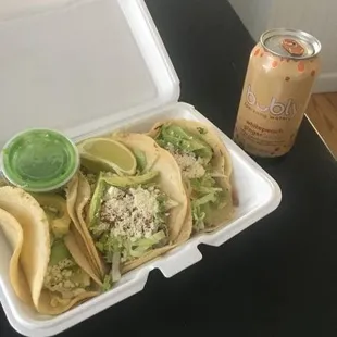 (Sparkling water was my own, but the stand does sell Mexican sodas and other sodas.