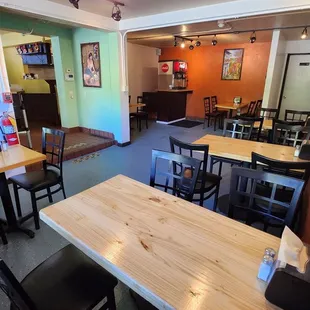Spacious dinning area inside..