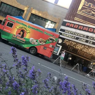a colorful food truck