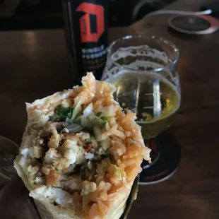 Fish burrito with delicious tasting fish! Finally, fish with flavor!