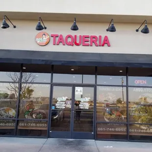 the front of the restaurant