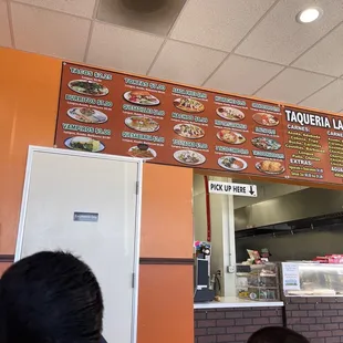 the menu of the restaurant