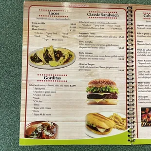 Tacos, Gorditas, Tortas