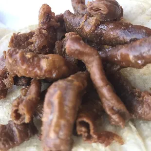 tripas taco...SO BURNT