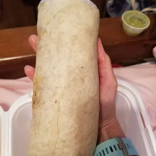 Pollo Burrito. Look at the size of it!!! So good!