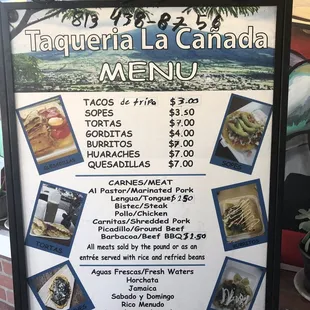 sushi and sashimi, menu