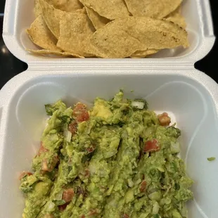 Guacamole and chips