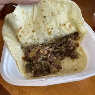 Taco de cabeza