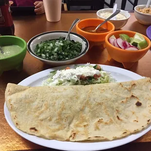 Steak quesadilla... Serious.