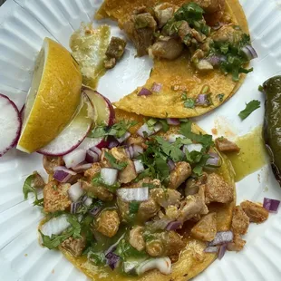 I nearly wolfed these down before taking a photo. Chicken tacos. So good!!