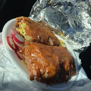 Cheesey burrito Al pastor