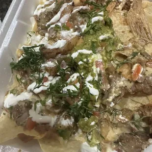 Shrimp nachos