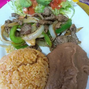Beef fajita plate