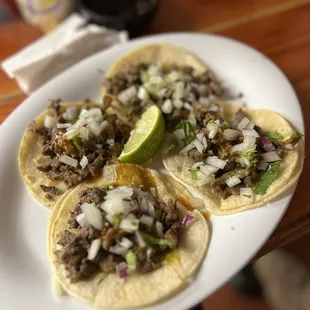 Carne asada tacos