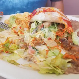 Carnitas burrito. Nope. All lettuce.  Go somewhere else.