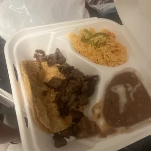 Kids steak taco meal