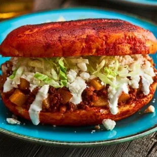 Pambazo de Papa con Chorizo