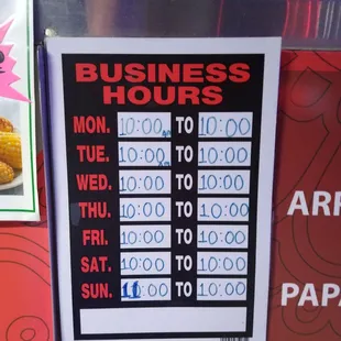 business hours