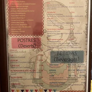 the menu