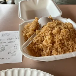 $5 for a good-sized side of rice seemed expensive.