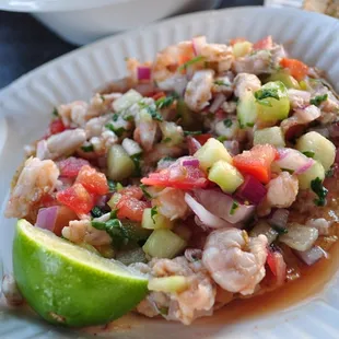 shrimp ceviche tostada