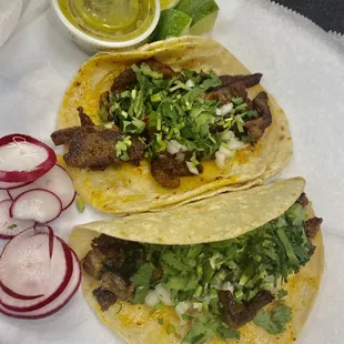 Asada and al pastor tacos