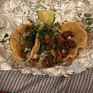 Tacos de Tripita bien dorada