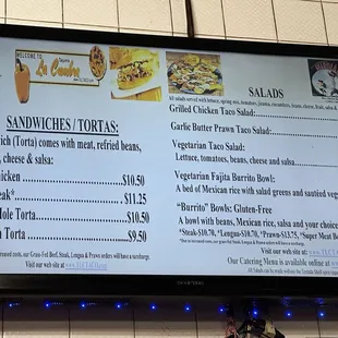 Taqueria La Cumbre Menu 12/2024