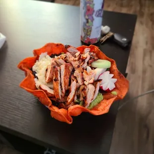 Grilled chicken taco salad