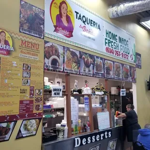 a woman ordering food