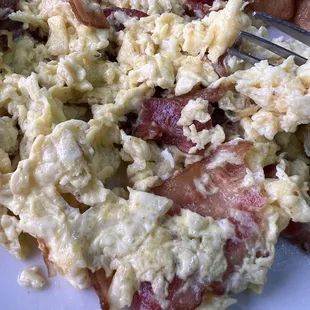 Bacon and eggs plate.