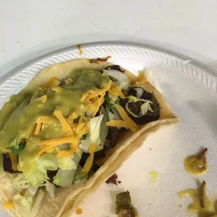 Fajita ranchera tacos, best in town!!! Get the green salsa! Spicy but delicious if you can handle it! :)