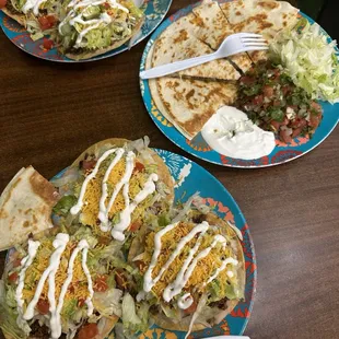 Tostadas, quesadillas with pico de Gallo