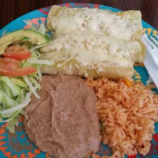 Verde chicken enchiladas