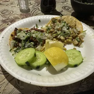 Chicken and Al Pastor Tacos
