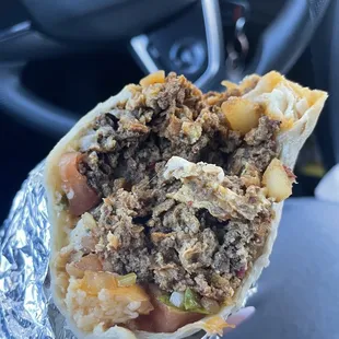 chorizo con papas burrito.