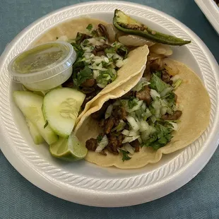 Asada and buche tacos