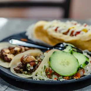 1 Hotdog, 2 Tacos, Soda Combo
 
 Surf &amp; Turf Taco
 
 Pork Belly Taco